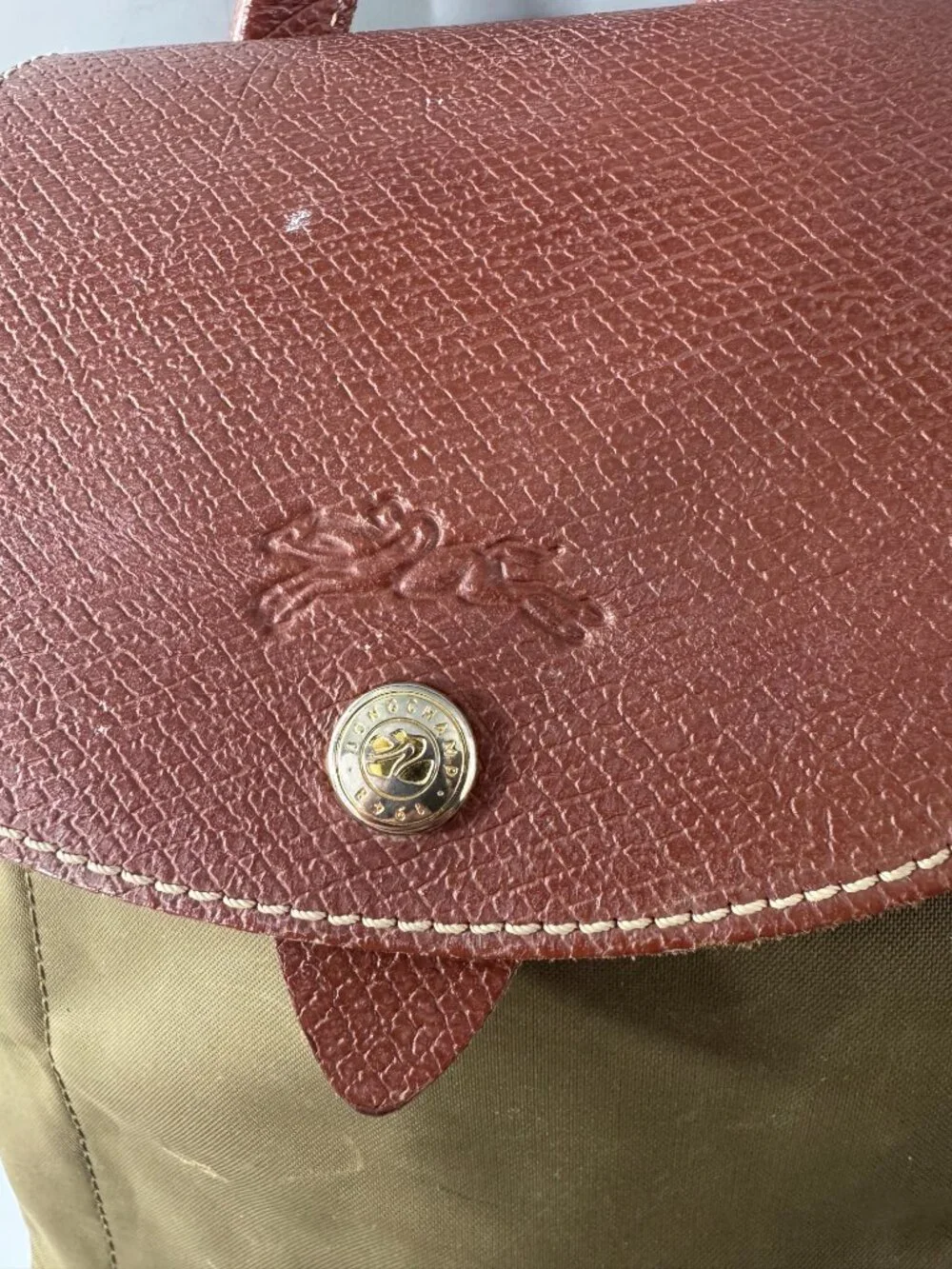 Longchamp Le Pliage Medium Backpack in Green